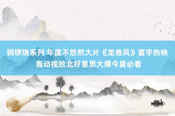 铜锣烧系列 年度不悠然大片《龙卷风》寰宇热映 轰动视效北好意思大爆今夏必看