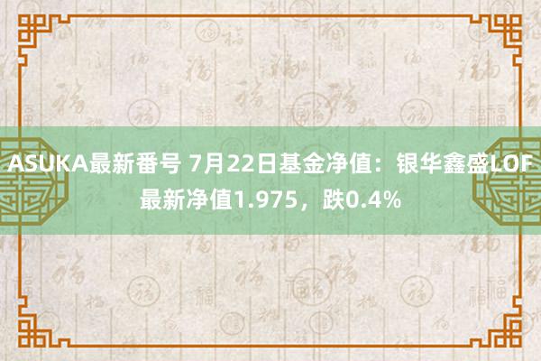 ASUKA最新番号 7月22日基金净值：银华鑫盛LOF最新净值1.975，跌0.4%