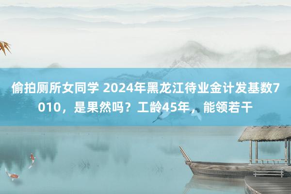 偷拍厕所女同学 2024年黑龙江待业金计发基数7010，是果然吗？工龄45年，能领若干