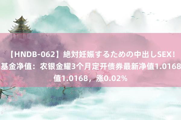 【HNDB-062】絶対妊娠するための中出しSEX！！ 7月26日基金净值：农银金耀3个月定开债券最新净值1.0168，涨0.02%