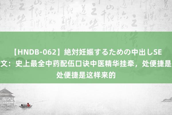 【HNDB-062】絶対妊娠するための中出しSEX！！ 图文：史上最全中药配伍口诀中医精华挂牵，处便捷是这样来的